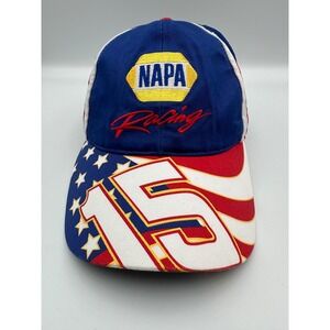 NAPA Racing #15 American Flag Driver Baseball Cap Hat Men's Adjustable USA Stars